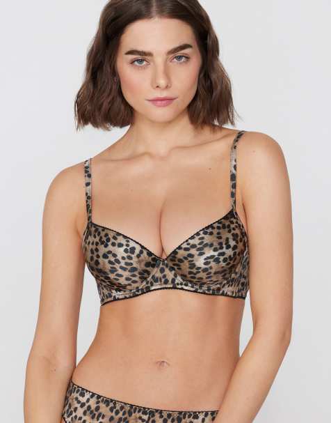 Tezenis Berlin sauvage soul padded push-up bra in brown - view 1