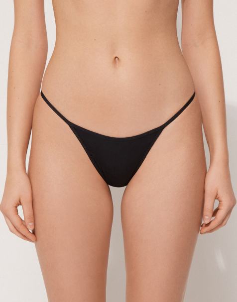 Tezenis Bikini g-string with side panel in black - view 1