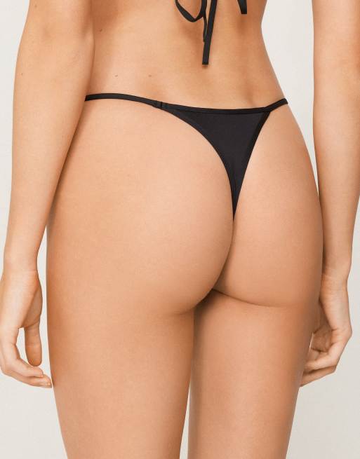 Tezenis Bikini g-string with side panel in black, 2 of 5