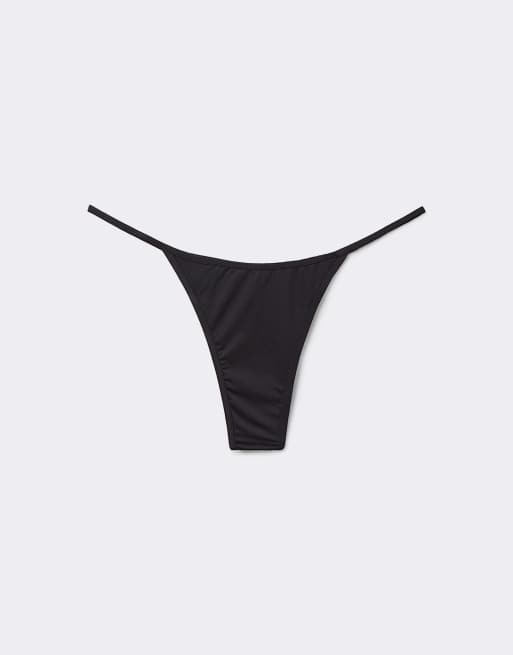 Tezenis Bikini g-string with side panel in black, 5 of 5