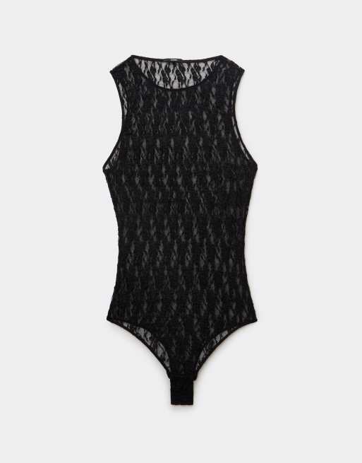 Tezenis Body with wide back straps in black, 5 of 5