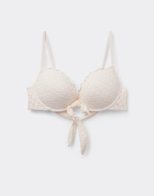 Tezenis boho style push up bikini top in natural white, 5 of 5