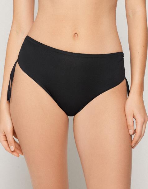 Tezenis High-Waist Brazilian with Drawstring in Black