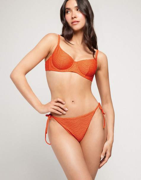 Tezenis Brasilian sparkling touch orange in sunset orange