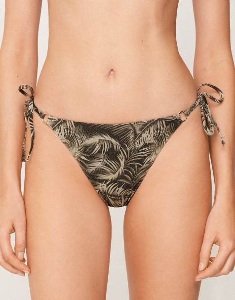 Tezenis Brazilian briefs laces golden tropics in tropical foliage - view 1