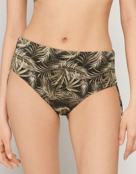 Tezenis Briefs high drawstring golden tropics in tropical foliage - view 1