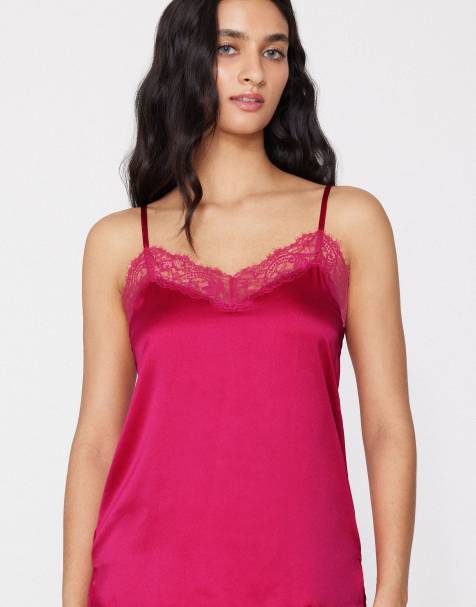 Tezenis Camisole with narrow shoulder straps in aurora pink - view 1