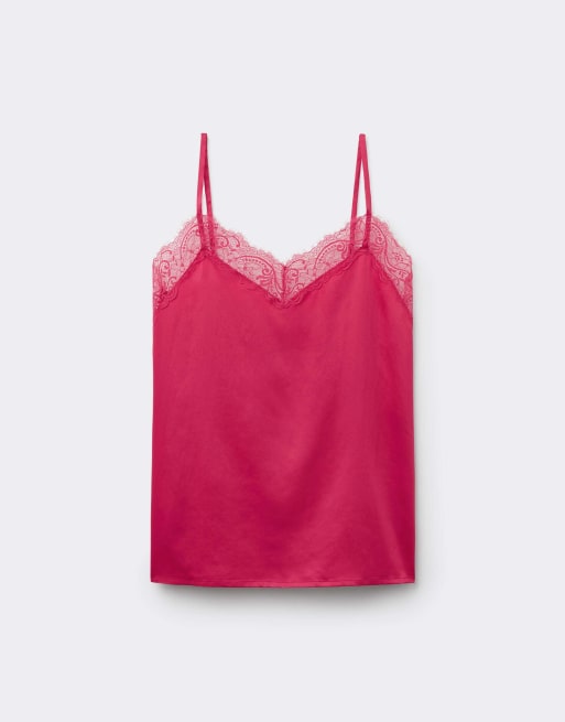 Tezenis Camisole with narrow shoulder straps in aurora pink, 5 of 5