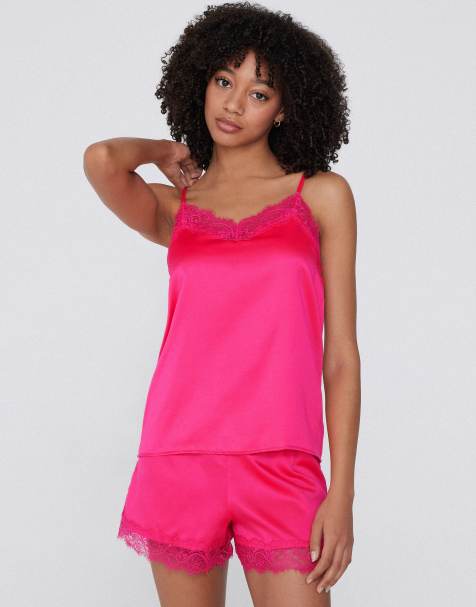 Tezenis Camisole with narrow shoulder straps in bright fuchsia - view 1