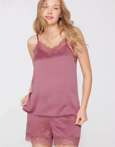 Tezenis Camisole with narrow shoulder straps in cameo pink - view 1