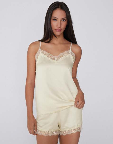 Tezenis Camisole with narrow shoulder straps in ivory - view 1