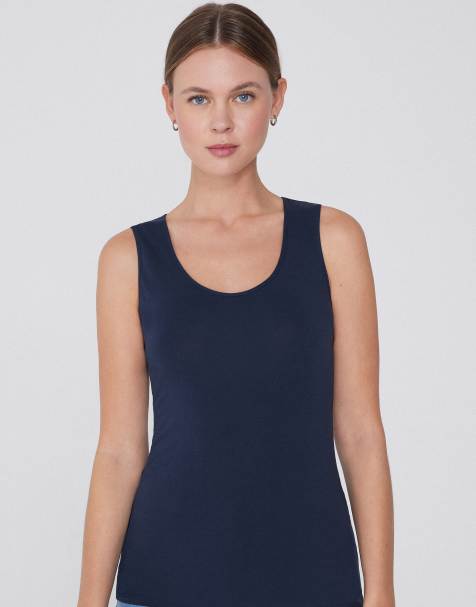 Tezenis Camisole with wide straps in absolute blue - view 1