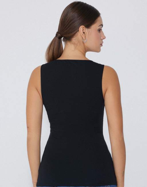 Tezenis Camisole with wide straps in black, 2 of 5