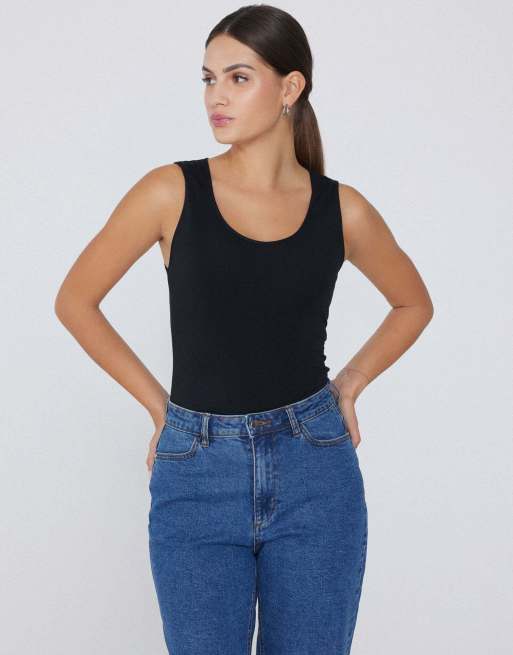 Tezenis Camisole with wide straps in black, 4 of 5
