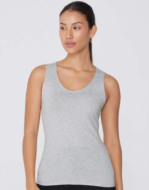 Tezenis Camisole with wide straps in mottled light grey