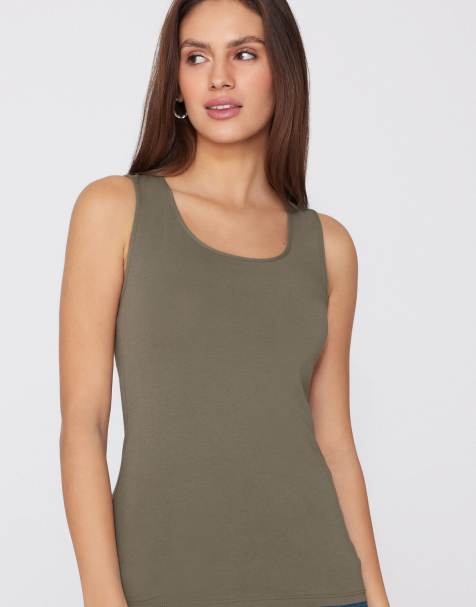 Tezenis Camisole with wide straps in pastel military