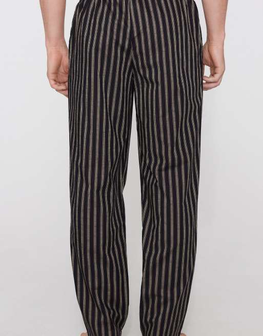 Tezenis Cotton canvas trousers with pockets in gessato nero, 2 of 5