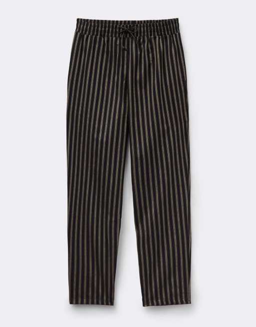 Tezenis Cotton canvas trousers with pockets in gessato nero, 5 of 5