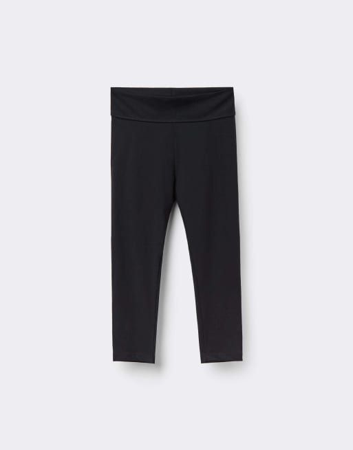 Tezenis Cotton capri leggings in black, 5 of 5