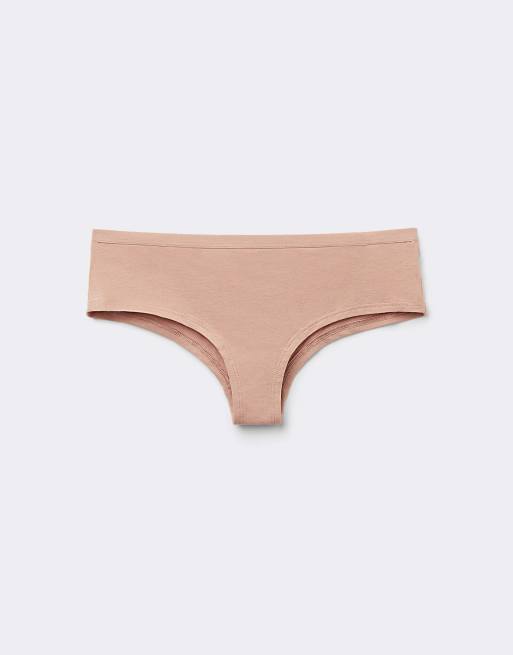 Tezenis Cotton french knickers in beige, 5 of 6