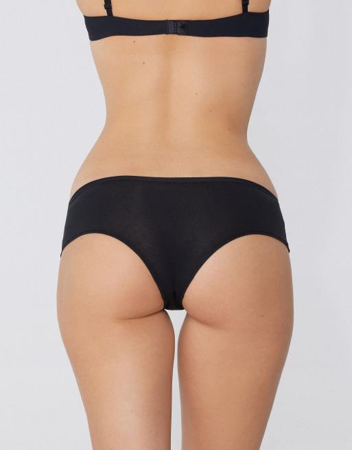 Tezenis Cotton french knickers in black, 2 of 6