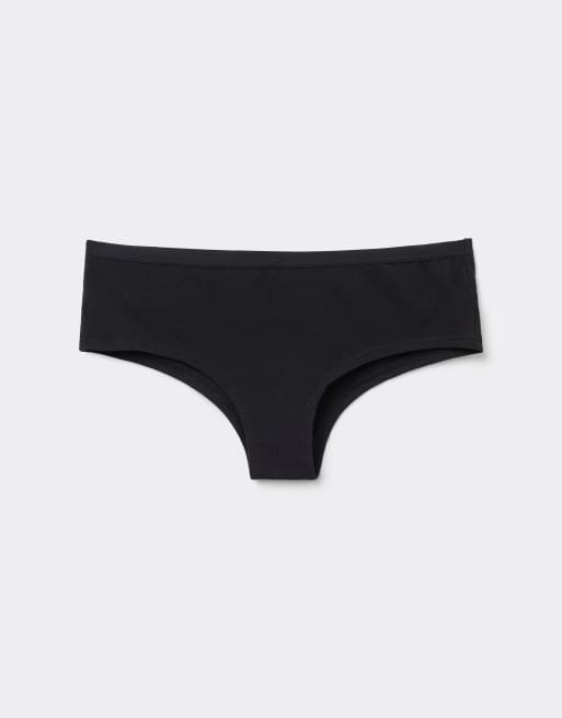 Tezenis Cotton french knickers in black, 5 of 6