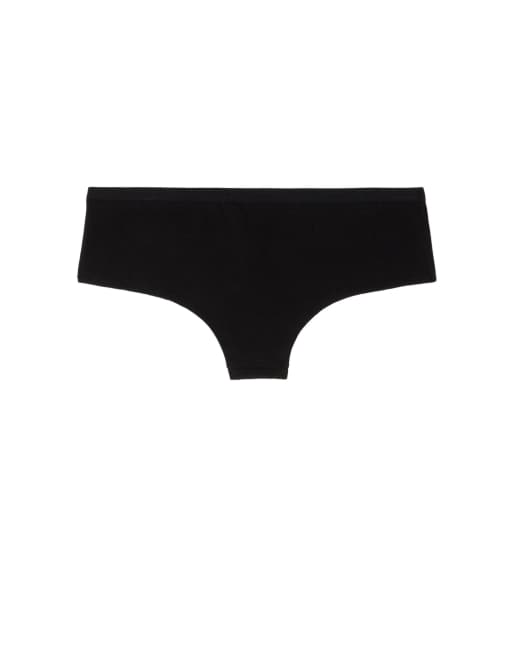 Tezenis Cotton french knickers in black, 6 of 6