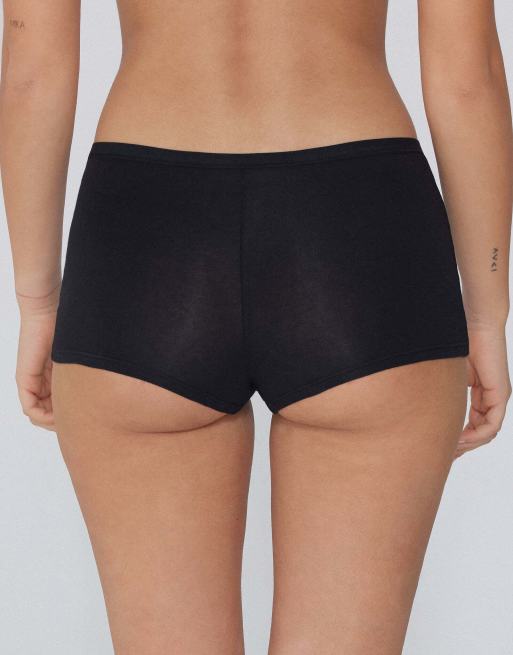 Tezenis Cotton french knickers in black, 2 of 5
