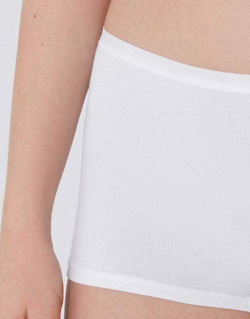 Tezenis Cotton french knickers in white, 3 of 5