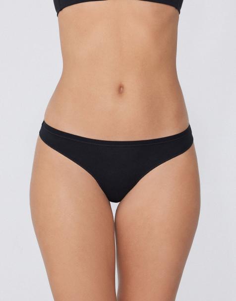 Tezenis Cotton g-string in black - view 1