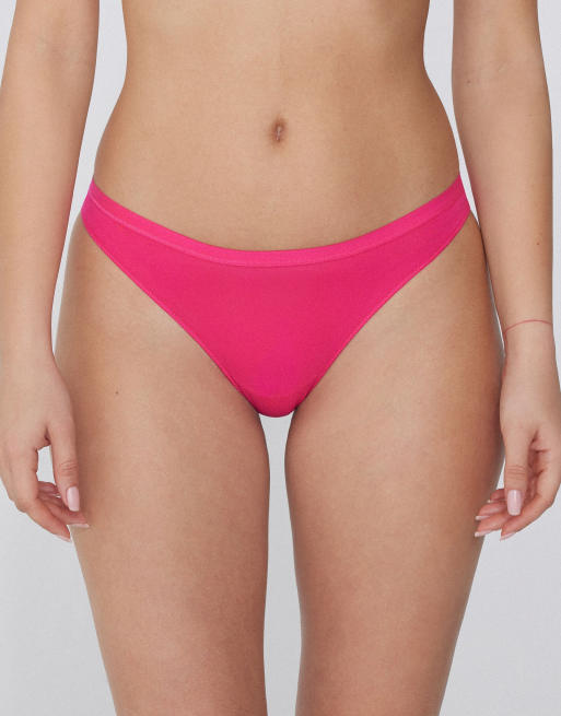 Tezenis Cotton g-string in bright fuchsia