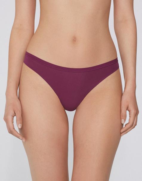 Tezenis Cotton g-string in burgundy - view 1