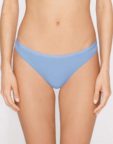 Tezenis Cotton g-string in delicate blue - view 1