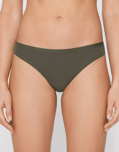 Tezenis Cotton g-string in green camo - view 1
