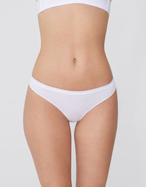 Tezenis Cotton g-string in white - view 1