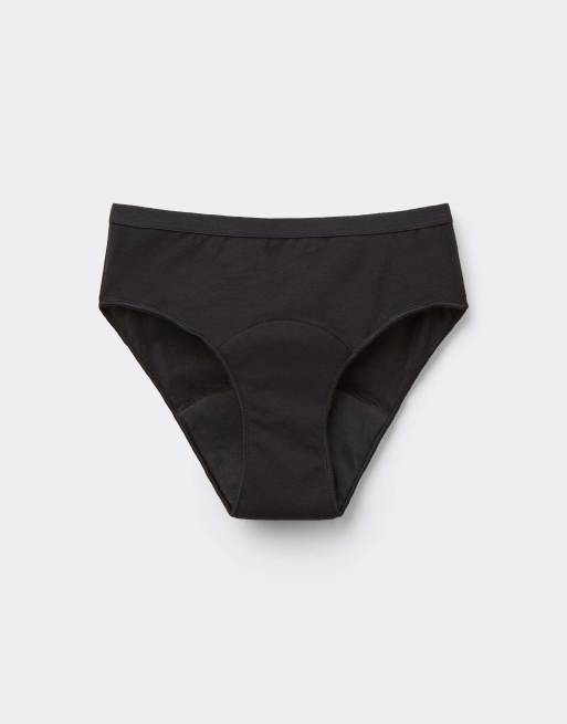 Tezenis Cotton heavy flow period pants in black, 5 of 5
