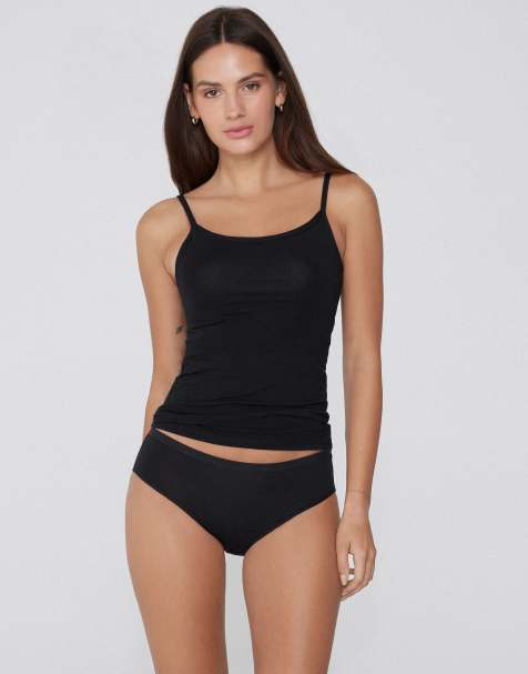 Tezenis Cotton medium flow period pants in black - view 1