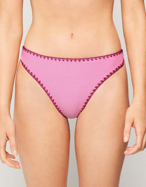 Tezenis Craft touch brazilian bikini bottoms in pink - view 1