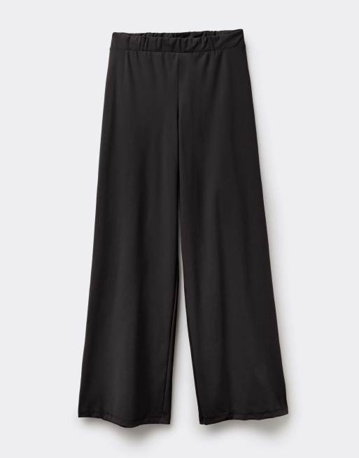 Tezenis Easy fit palazzo trousers in black, 5 of 5