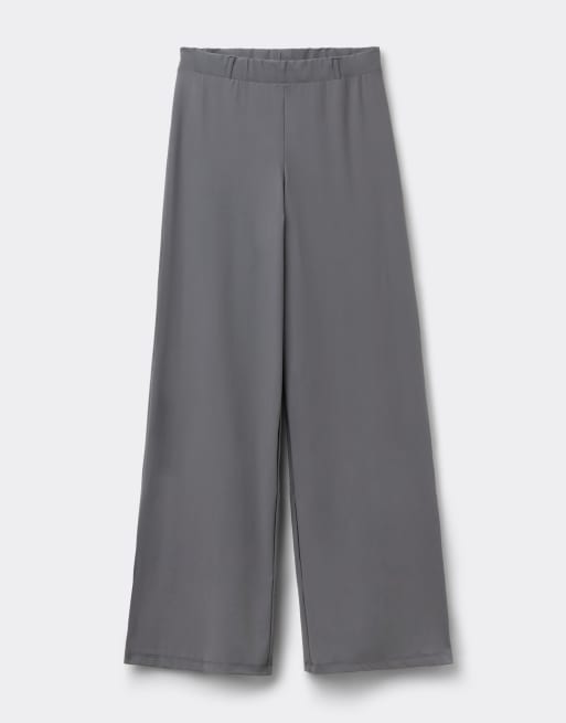 Tezenis Easy fit palazzo trousers in grey, 5 of 5