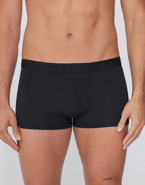 Tezenis Elastic microfibre boxers with logo in black - view 1