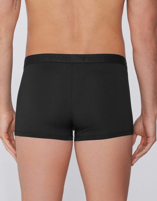 Tezenis Elastic microfibre boxers with logo in black, 2 of 5