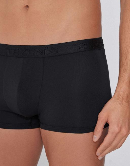Tezenis Elastic microfibre boxers with logo in black, 3 of 5