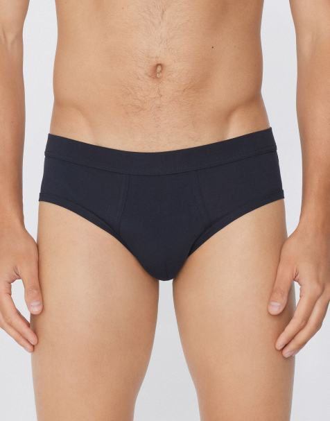 Tezenis Extrafine lightweight cotton briefs in dark blue - view 1