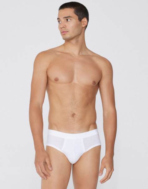 Tezenis Extrafine lightweight cotton briefs in white - view 1