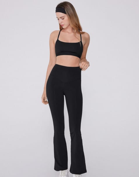 Tezenis Flared shaping leggings in black - view 1