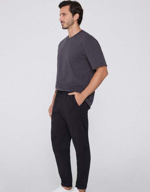 Tezenis Fleece trousers with pockets in black, 4 of 5