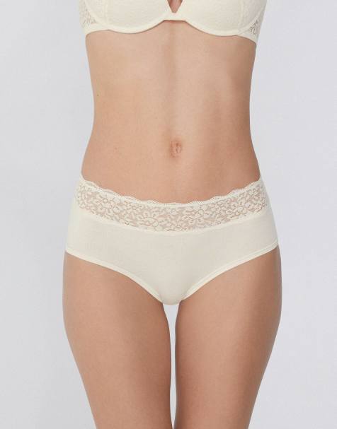 Tezenis French knickers with lace in ivory - view 1