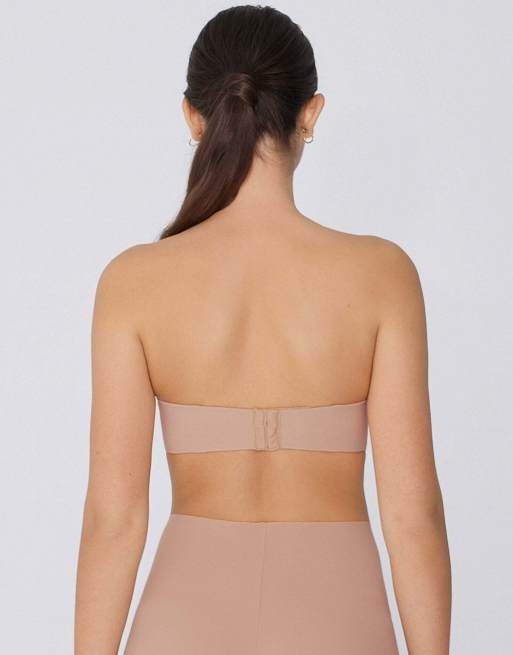 Tezenis Full coverage padded bandeau bra in beige, 2 of 5