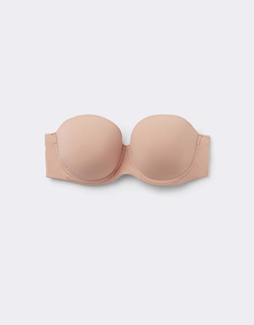 Tezenis Full coverage padded bandeau bra in beige, 5 of 5